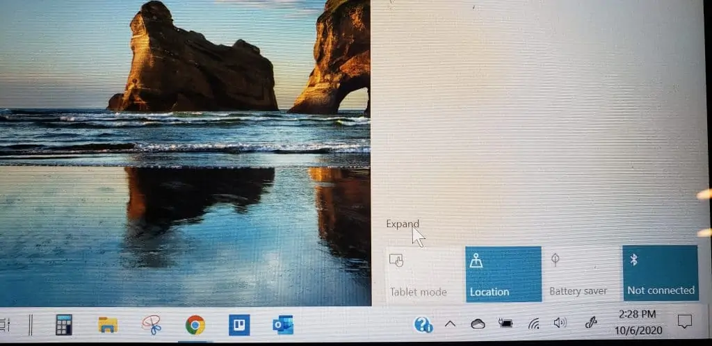 On your computer, click the messaging icon in your bottom right hand corner.  Then select "Expand".